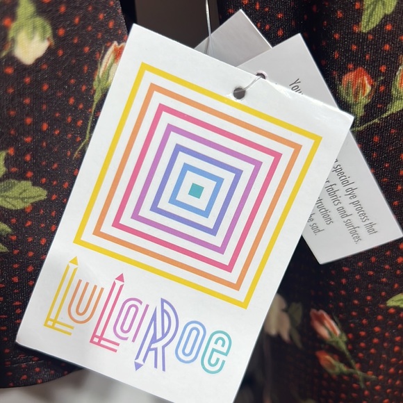 LuLaRoe Ana Dress Brown Rose NWT Sizes M and S - Picture 5 of 7